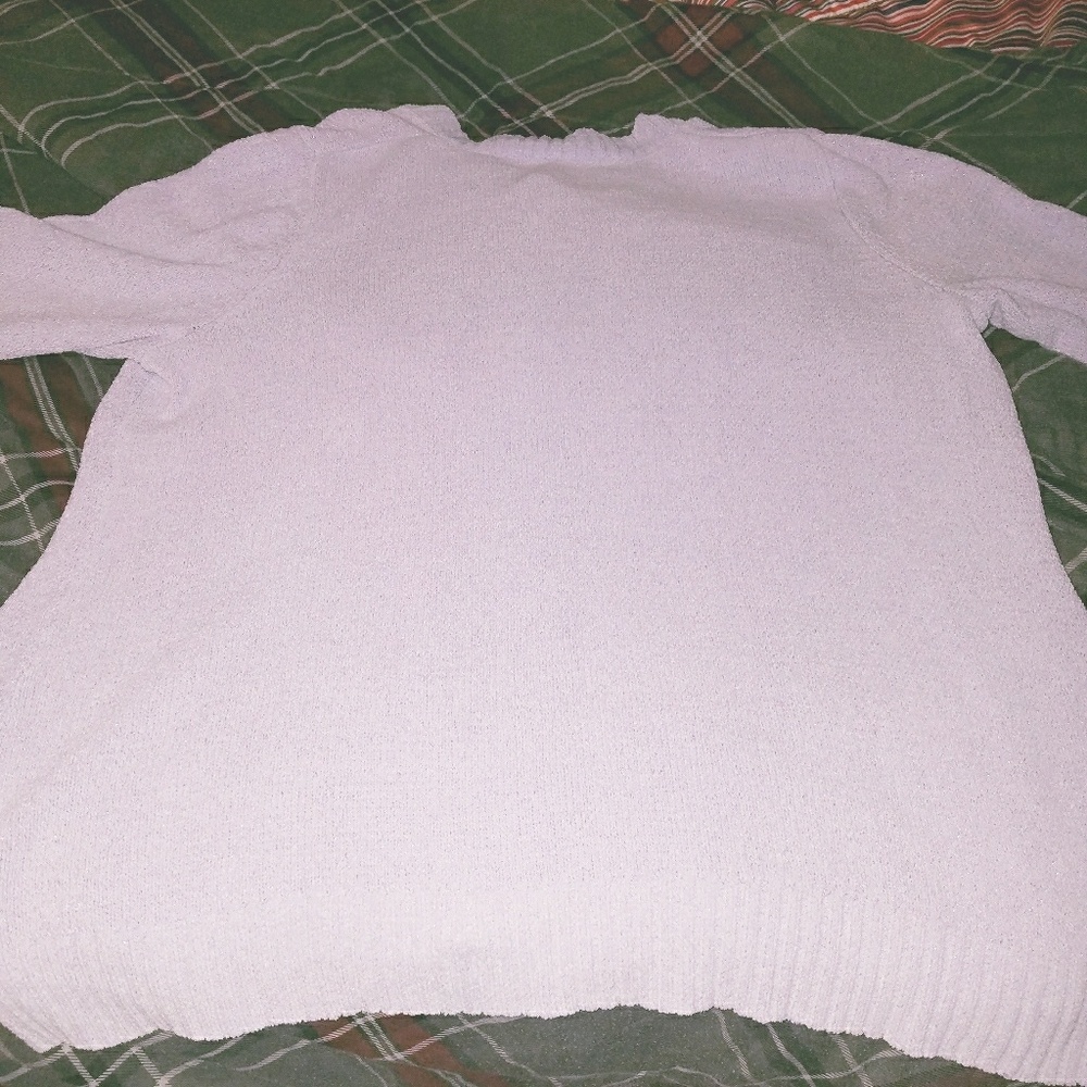 Soft purple sweater.